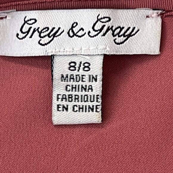 Grey & Grey Pink Sz 8 Women's Loose-fit Knee Length Round Neck Dress - Picture 4 of 6